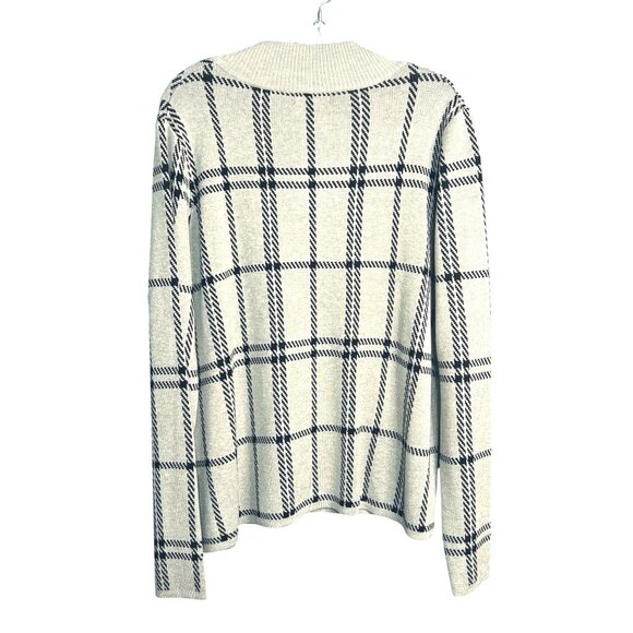 Lety & Me Womens XL Full-Zip Plaid Cardigan Sweater - Picture 2 of 7